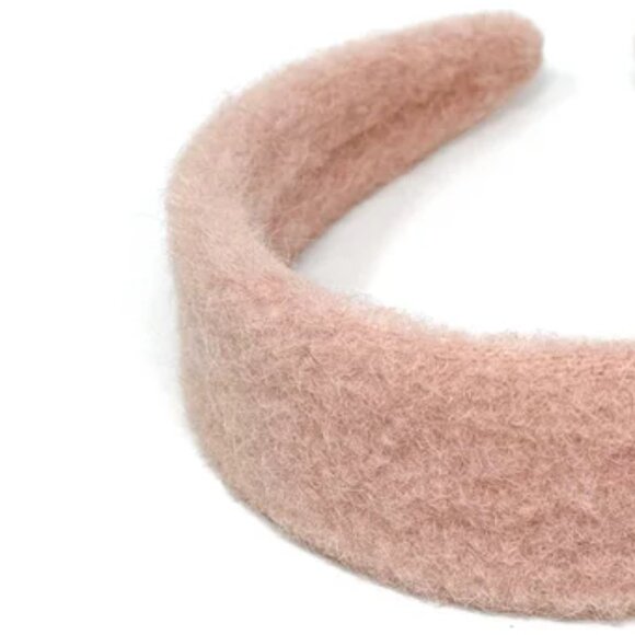NWOT Faye Fuzzy Wide Pink Headband - Picture 2 of 4